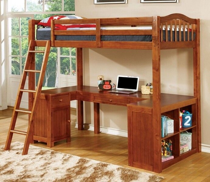 Dutton Twin / Workstation Loft Bed (Mattress not Included)✳️SALE $999✳️ 👍FREE FINANCING AVAILABLE 👉 0️⃣ DOWN PAYMENT ❗NO CREDIT CHECK❗