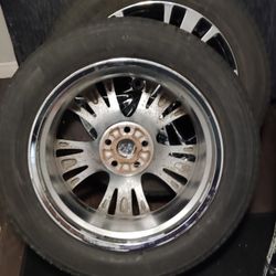 Chrome 19 Inch Rims With Bolt Pattern 114.3     And Tires Asking 500 Cash 