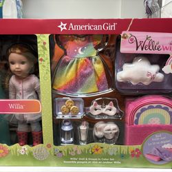 American Girl Doll Willa Welly Wisher New