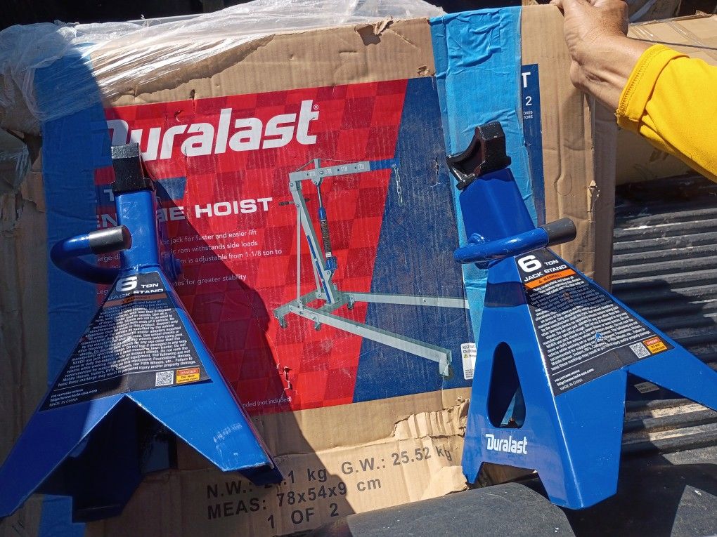 2 Jack Stands Plus  An Engine Hoist