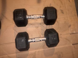 30 lb Rubber Hex Dumbbell Pair