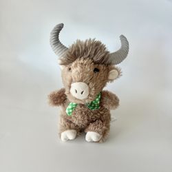 Shaggy Bull Plush Stuffed Animal Toy