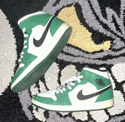 Nike Air Jordan 1 Mid Men’s Leather Mid Top Lace-Up Basketball Sneaker
