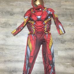 Iron Man Marvel Halloween Costume Size M Kids 5-7 Age In Good Condition 