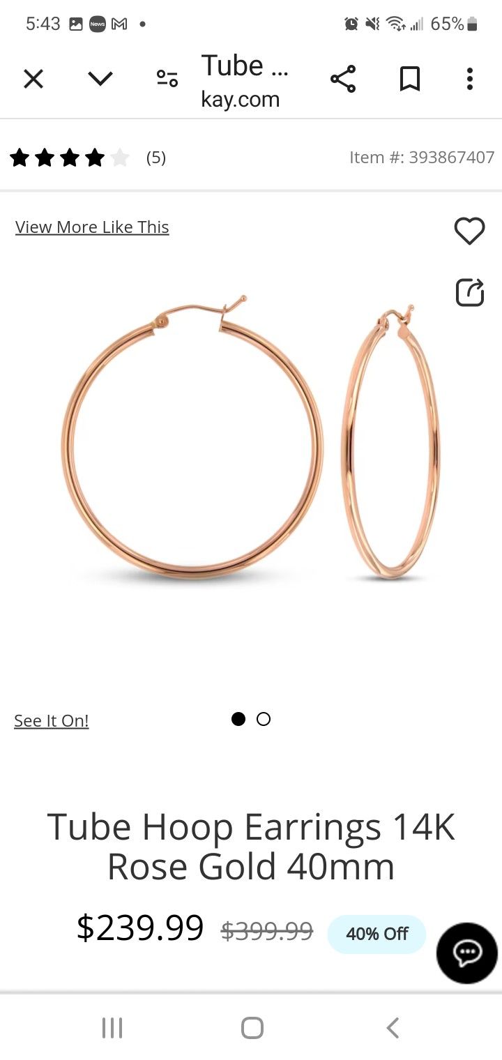 Rose Gold Hoops