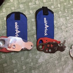 Add-a-lock-portable door lock, great for hotels and when extra security is needed