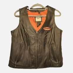 Womens Black Harley Davidson Vest size L