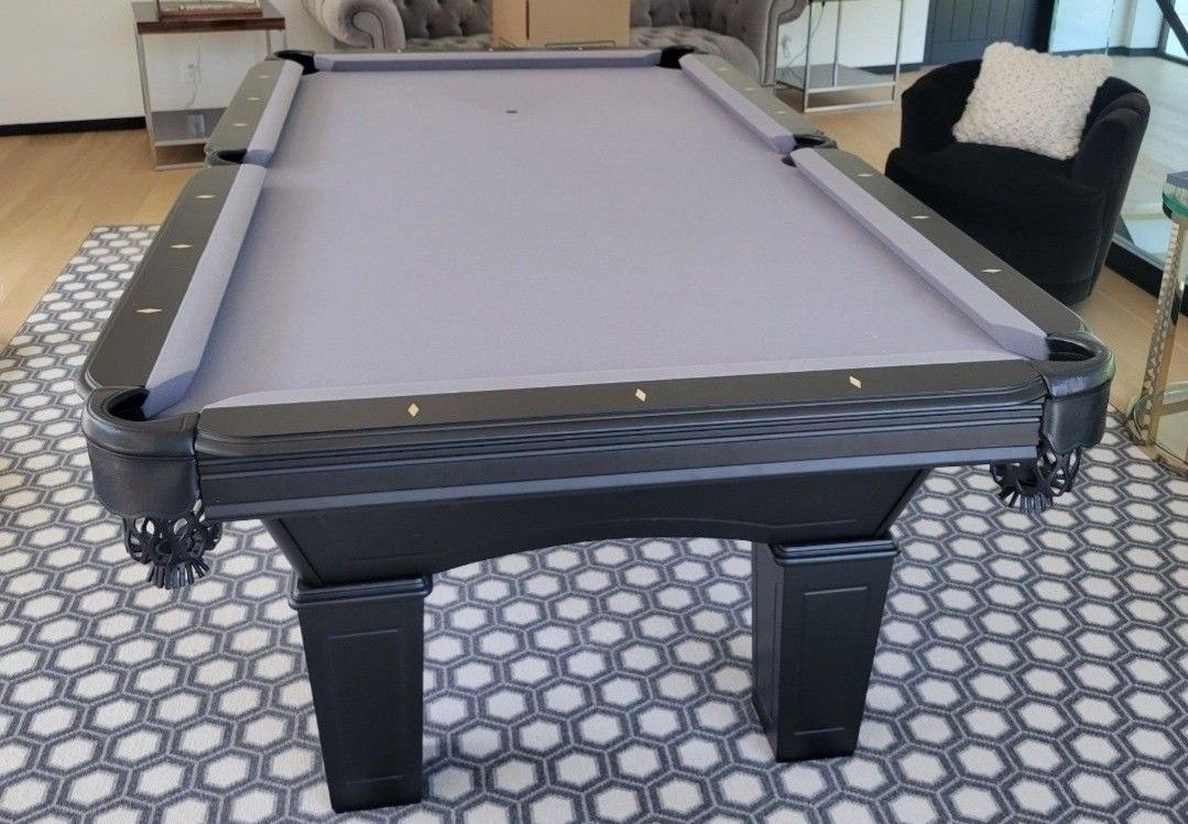 8ft Pool Table, Black, Flawless Cond, Includes Delivery And Setup, Your Choice Of Felt Color 