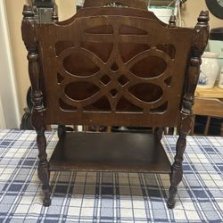Vintage Wooden Canterbury Style Magazine Rack