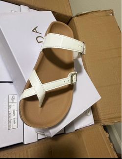 White sandals