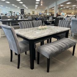 6pc Dining Room Table Set 