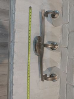 Brushed Nickel Bathroom Vanity Light with White Glass Shades