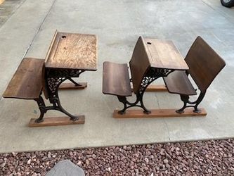 Antique School Desks