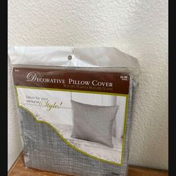 Grey Pillow Cover 18”x18” Pillowcase Gray