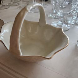 Lenox Porcelain Basket/Bowl/Dish w/ Gold Trim