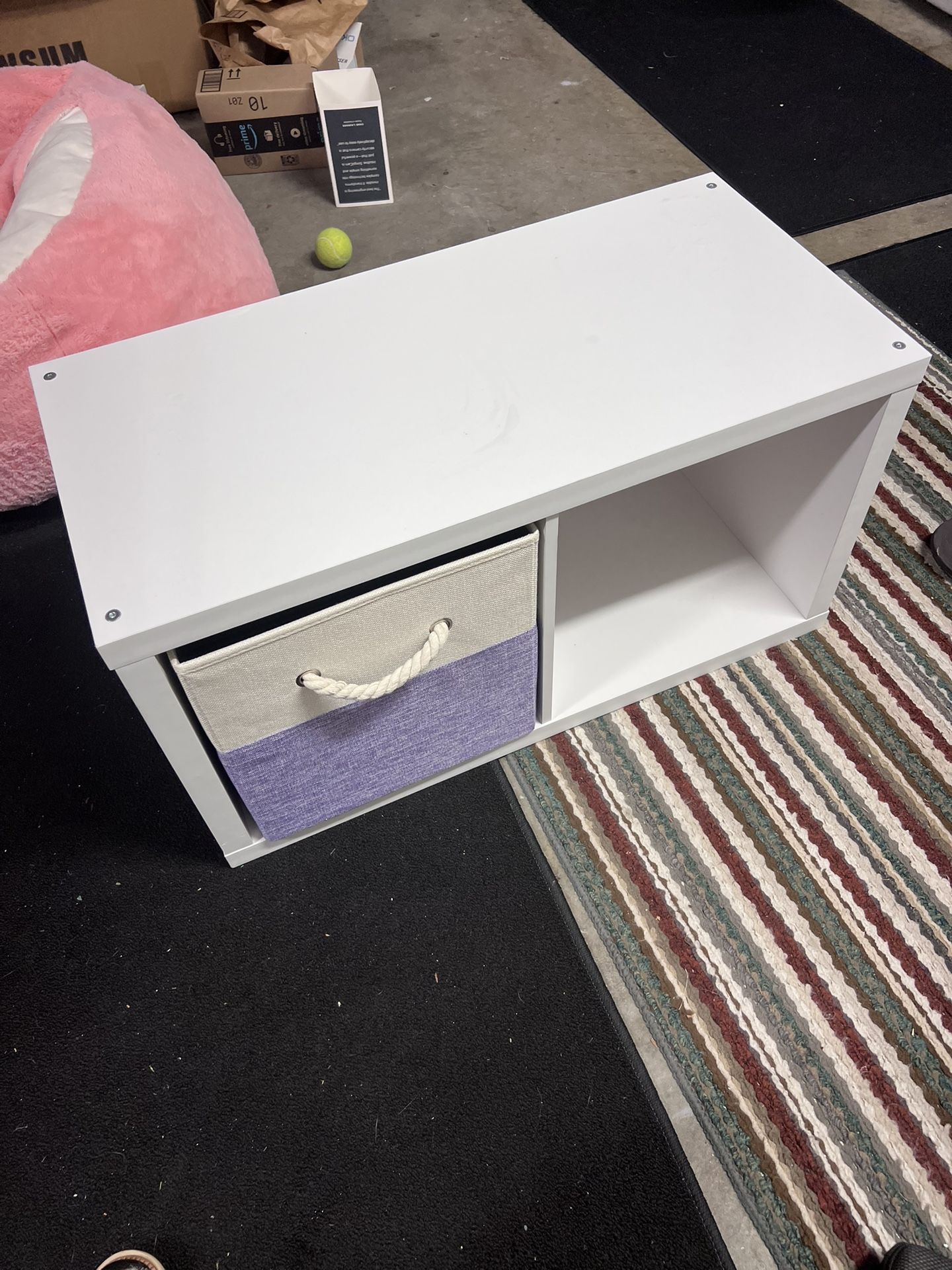 Night Stand/dresser With Collapsible Storage Bin