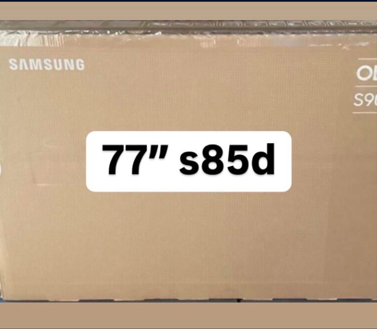 Samsung 77 Inch Class OLED 4K S85D Series HDR Smart TV w/Dolby Atmos Object Tracking Sound Lite Laser Slim Design Motion Xcelerator Real Depth Enh