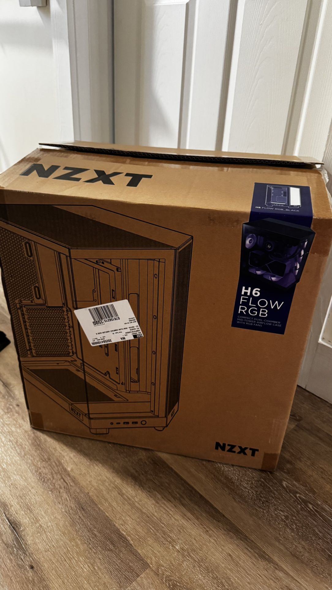 NZXT - H6 Flow RGB ATX Mid-Tower PC Case with Dual Chamber - Black