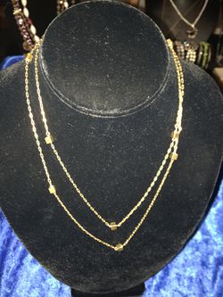 Gold plated Vendome chain necklace