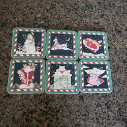 Christmas Coasters Pimpernal Made In England Christmas Coasters Set Of 6