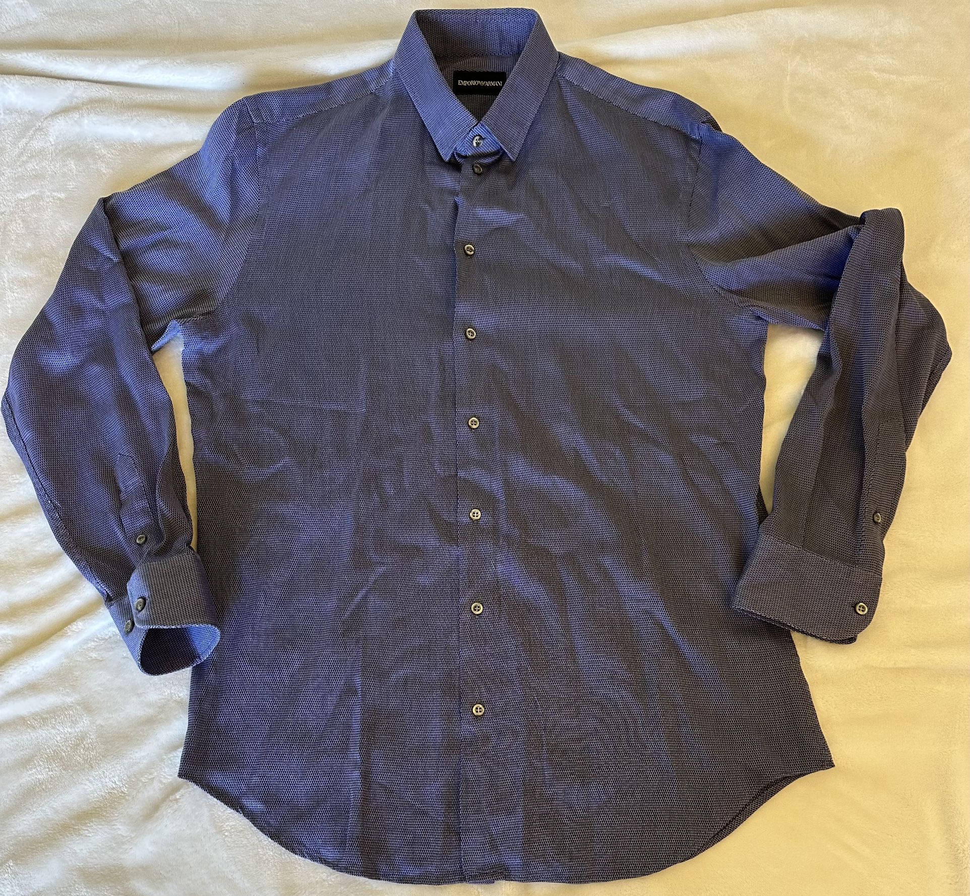 Emporio, Armani - Men’s Dress Shirt - Blue - 16