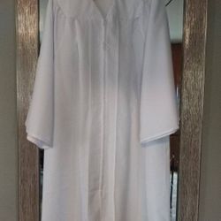 White Graduation Gown