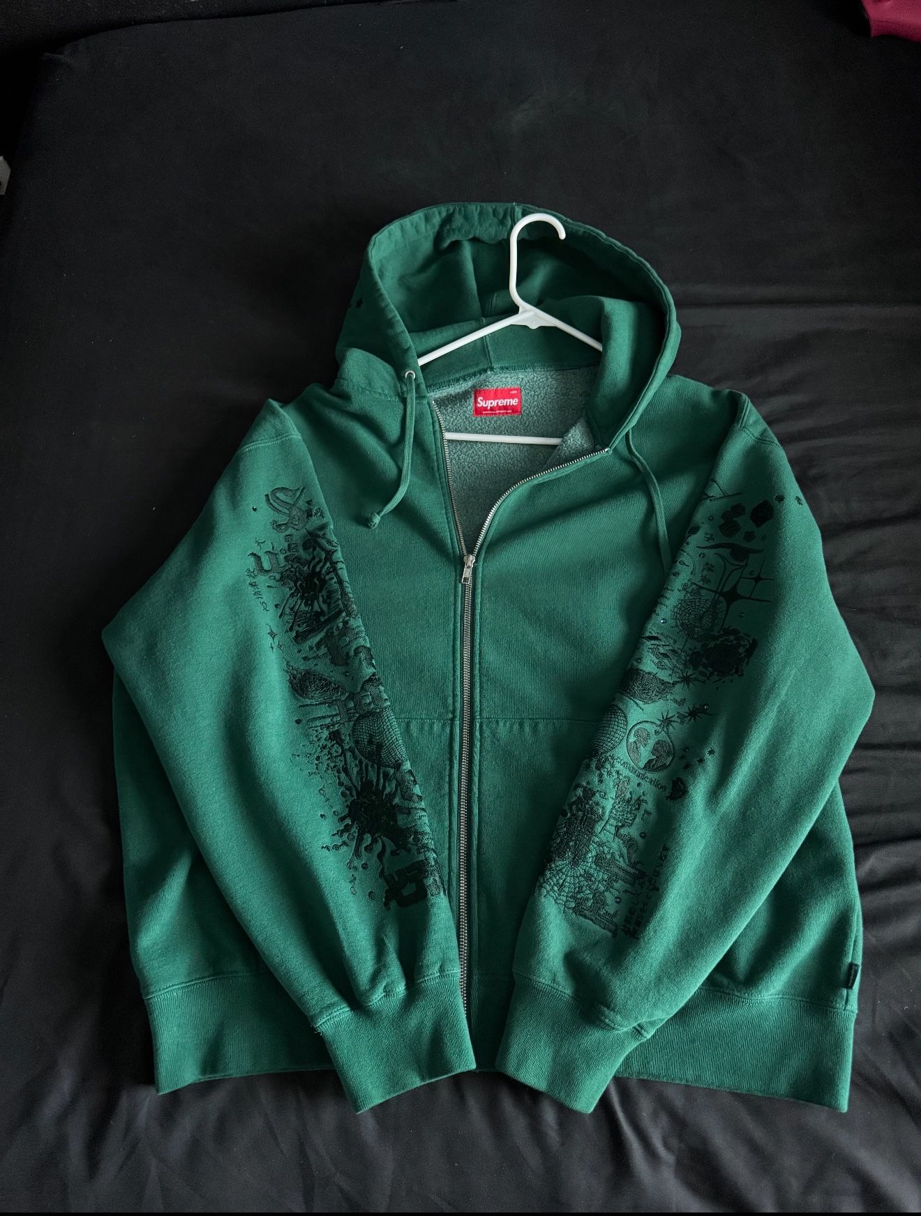 Supreme AOl Zip Up Hooded Sweatshirt