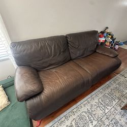 Electric Reclinable Leather Couch