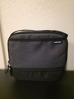 Lands' End Gray Lunch Box Bag