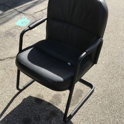 Black Faux Leather Ch A Ir