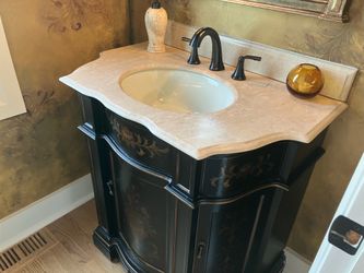 Vanity with faucet