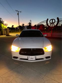 Dodge Charger White Sedan