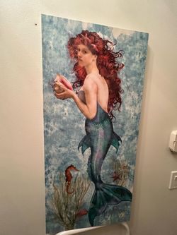 Mermaid Wall Art Canvas Print