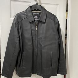 Weatherproof Garment Co Waterproof Black Genuine Leather Jacket-  Men’s Medium Outerwear Coat