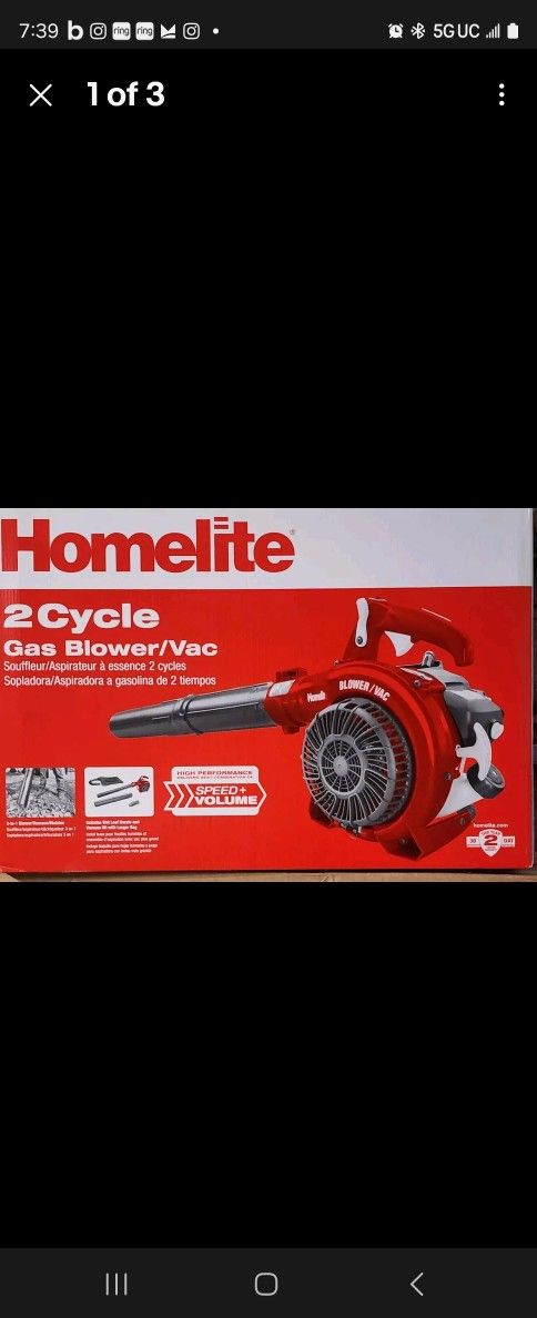 Homelite Blower/ Vacuum NEW