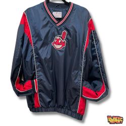 Vintage Old School Cleveland Indians Windbreaker Jacket 