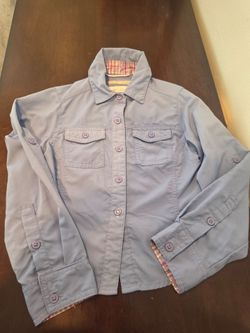 Columbia Shirt Blue Omni-Shade Long Sleeve Fishing Button Up XXS 4/5