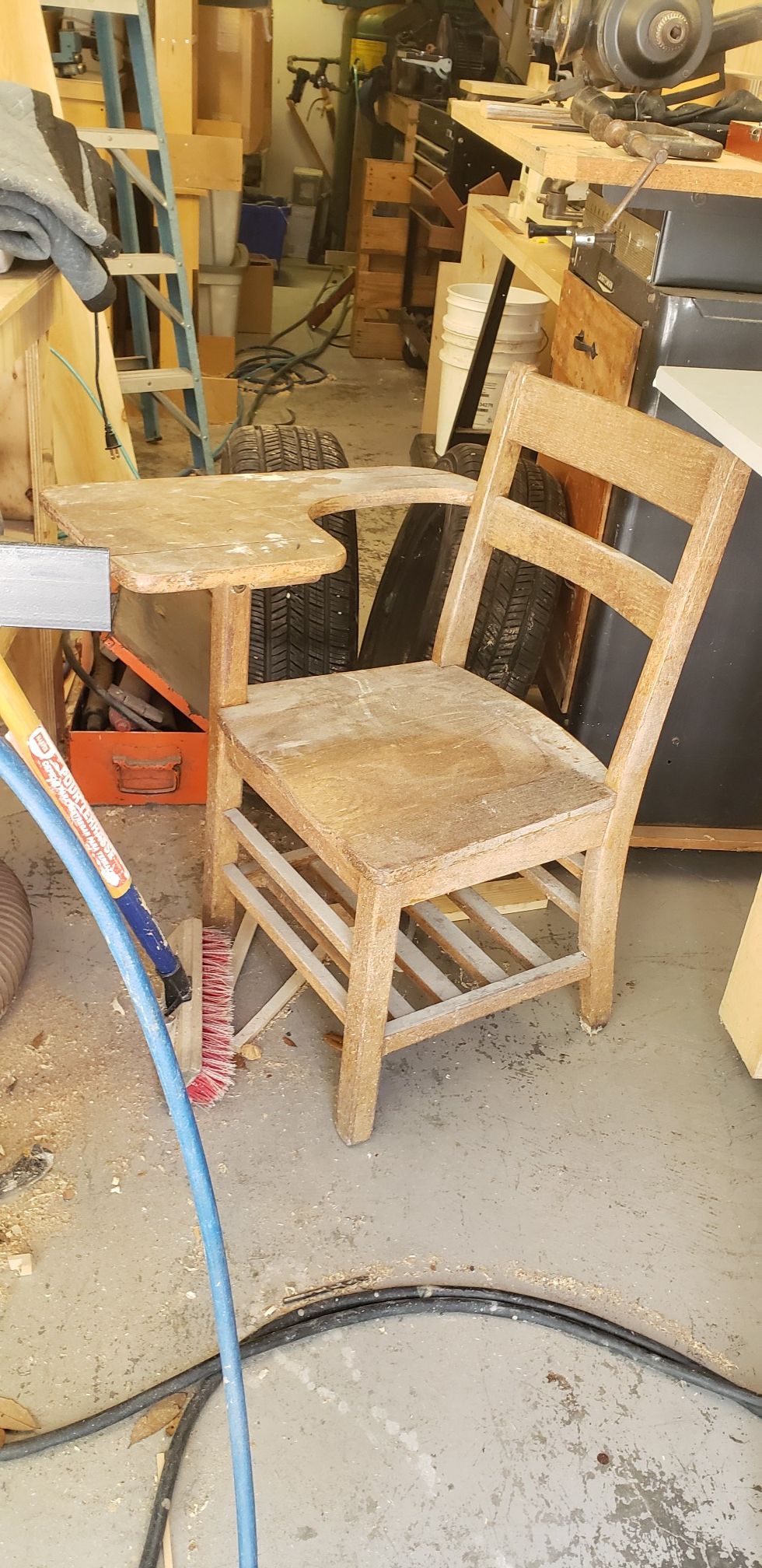Antique school desk/wood
