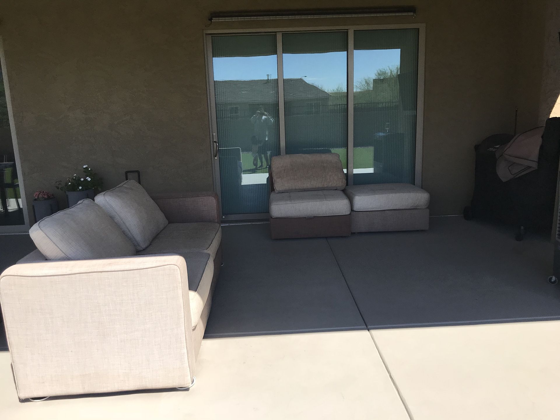 Lovesac couch, love seat, outdoor furniture