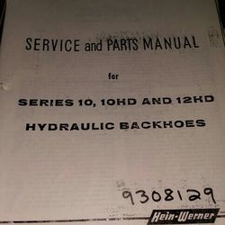 Hydraulic. BACKHOE Manual 