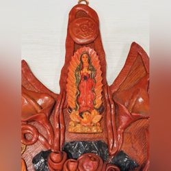 Original Vintage Calla Lily Antique Fine Art Virgin Mother Mary Jesus Christ Collectible Utensils Display Necklaces Key Rack Diego Rivera Inspited