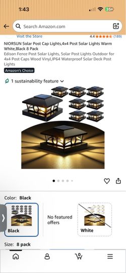 NIORSUN Solar Post Light 8 Pack