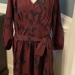Midi dress e-Shakti Burgundy color-size 2X
