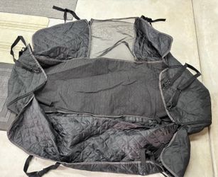 Black Quilted Fabric Pet Back Seat Liner