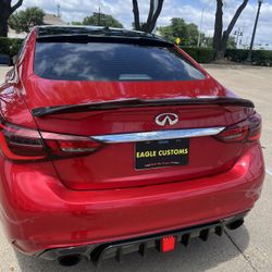 Infiniti Q50 2014-2024 Full Kit Carbon Fiber  Bundle Diffuser, skirts, spoiler, mirror caps, Lip, la