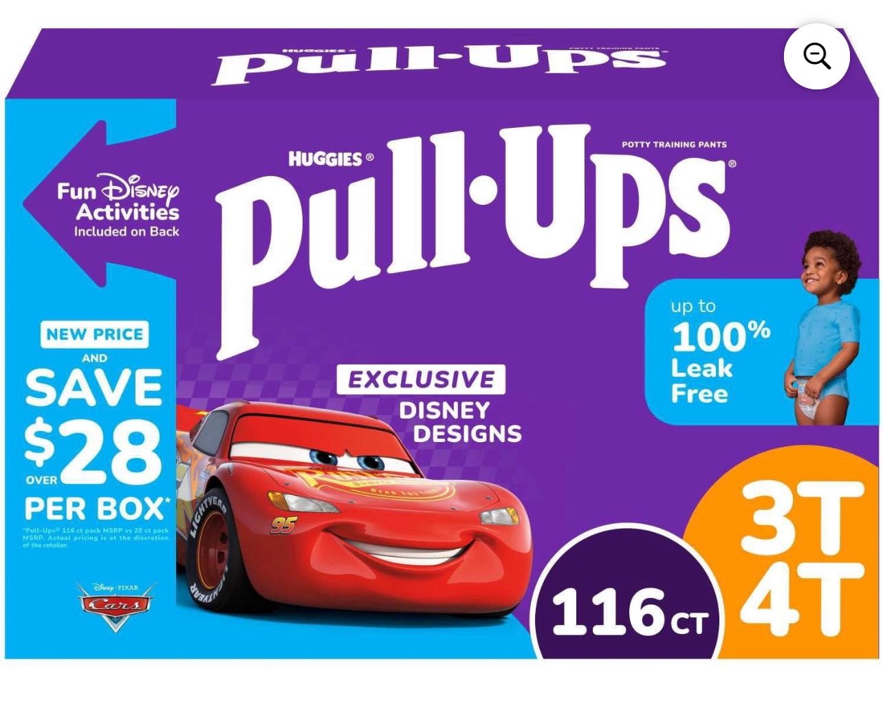 Huggies Pull-Ups Training Pants for Boys, Sizes 3-4T