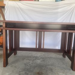 Walnut Desk With Pull  Out shelf