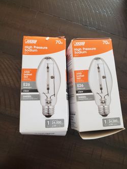 70-Watt ED17 Shape Clear High Pressure Sodium E26 Medium Base HID Light Bulb 

