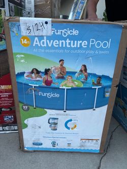 Funsicle 14ft Adventure Above Ground Metal Frame Swimming Pool, Includes FiltraBoost™ 800S Pump with