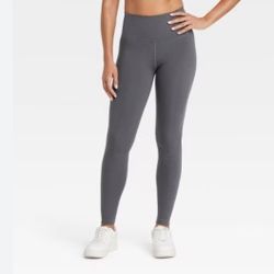 Xhilaration Footless Capri Sm/Med Blue & Grey Ankle Length Tights 2Pc Set NOS